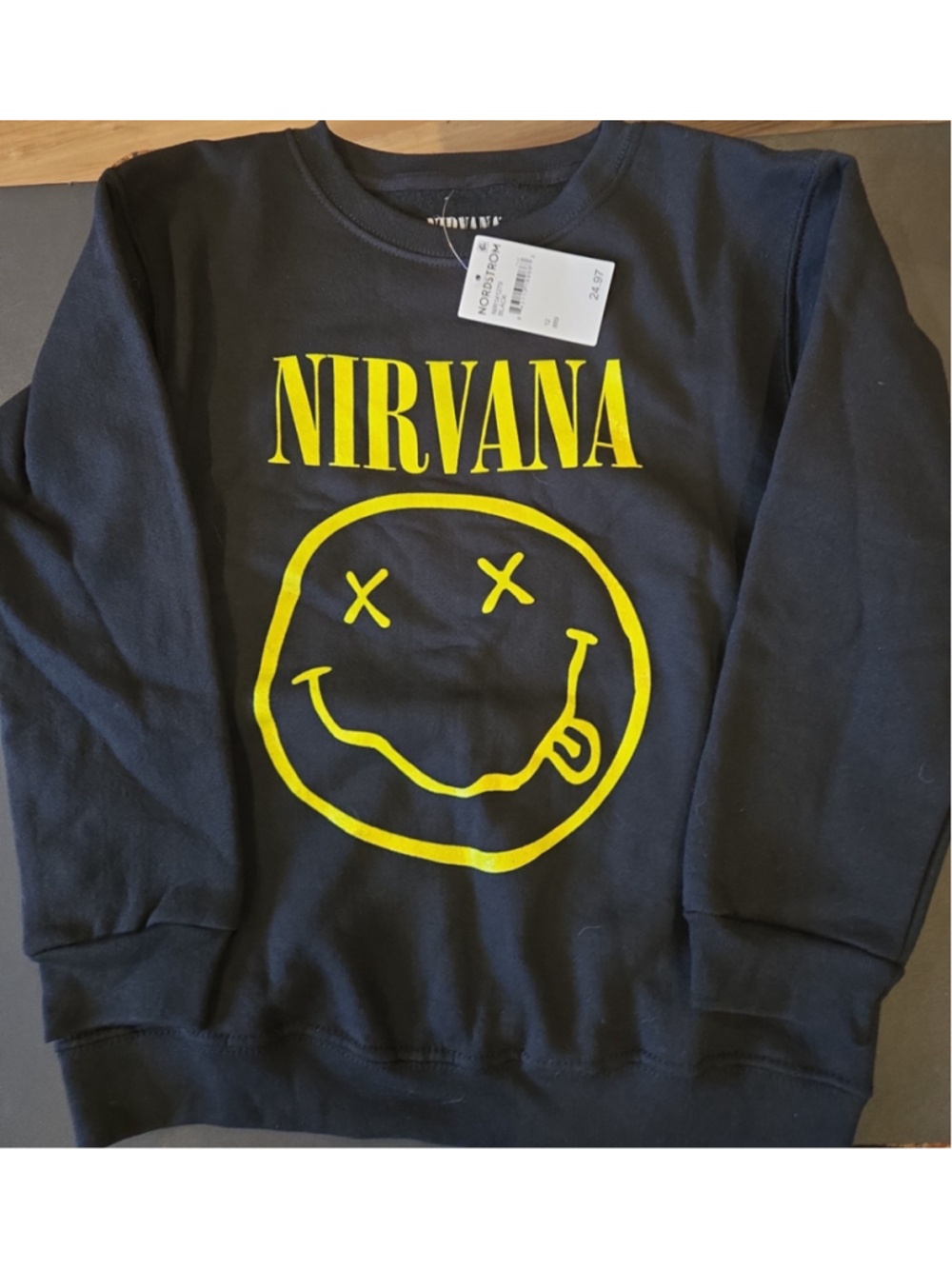Nordstom Nirvana Long- Sleeve Sweatshirt Kids Sz 12 NWT (OC2)